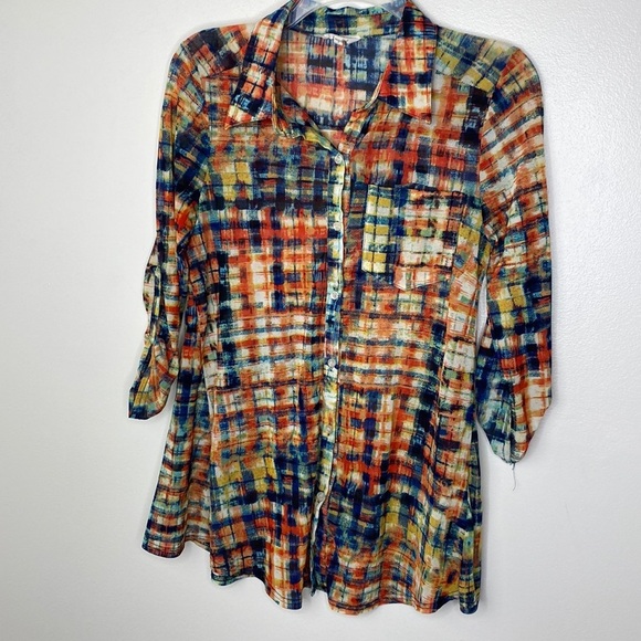 SIREN LILLY Multicolor Button Front Top size S - Picture 1 of 9